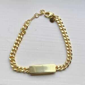 NWT Madewell Gold Chunky Bar Chain Bracelet
